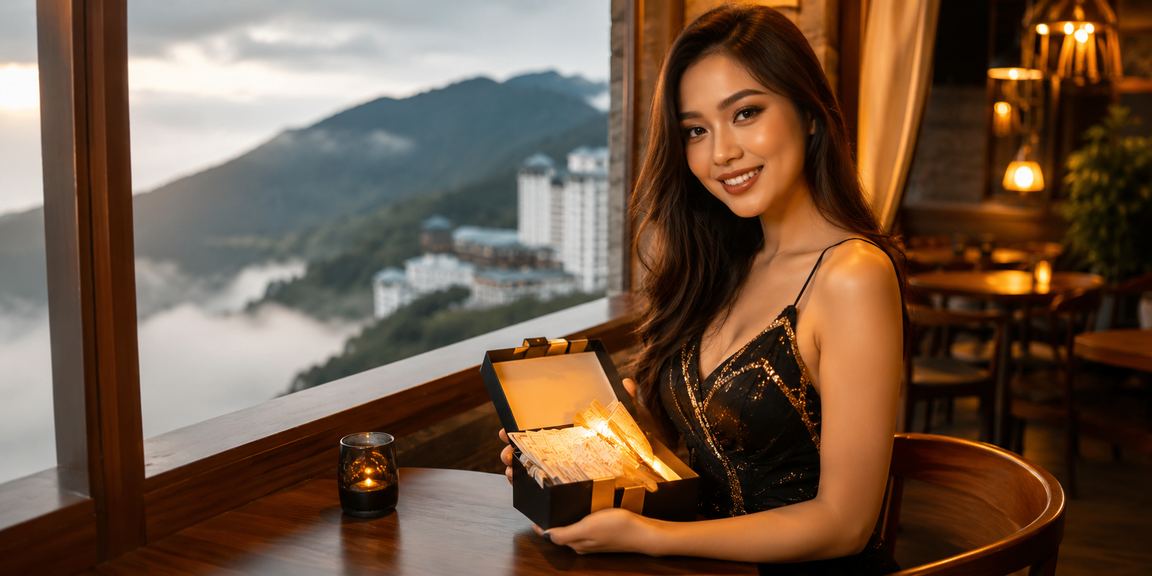 Suasana hiburan dan permainan nombor di Genting Highlands dengan pemandangan segar